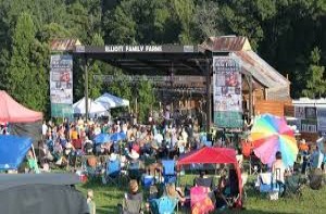 up setting guitar mainstage Music Ridge Blue Festival Clear Trails Music  View Mountain