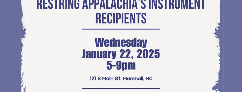 A free concert celebrating Restring Appalachia's instrument recipients.