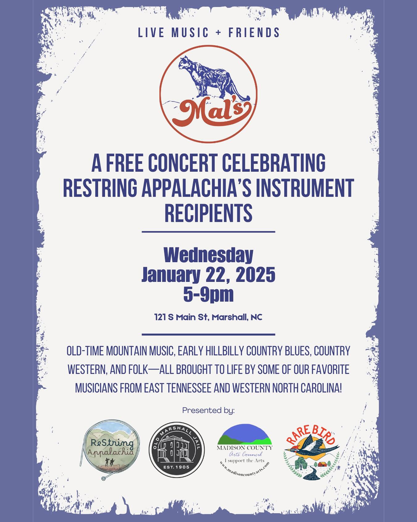 A free concert celebrating Restring Appalachia's instrument recipients.